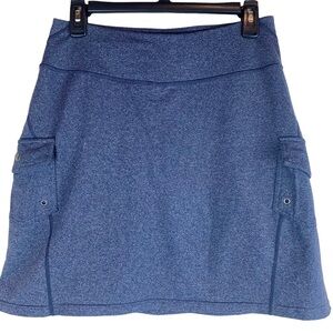 Athleta Oasis Skort Athleisure Skirt Cargo Pocket Wide Waistband Blue ST